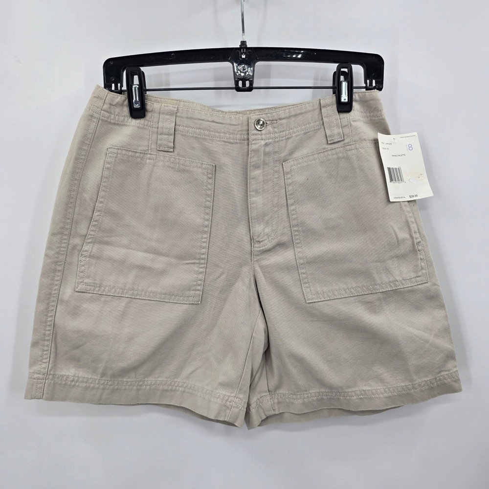 NEW Liz Claiborne Lizwear Shorts Womens 8P Khaki Tan Utility NEW
